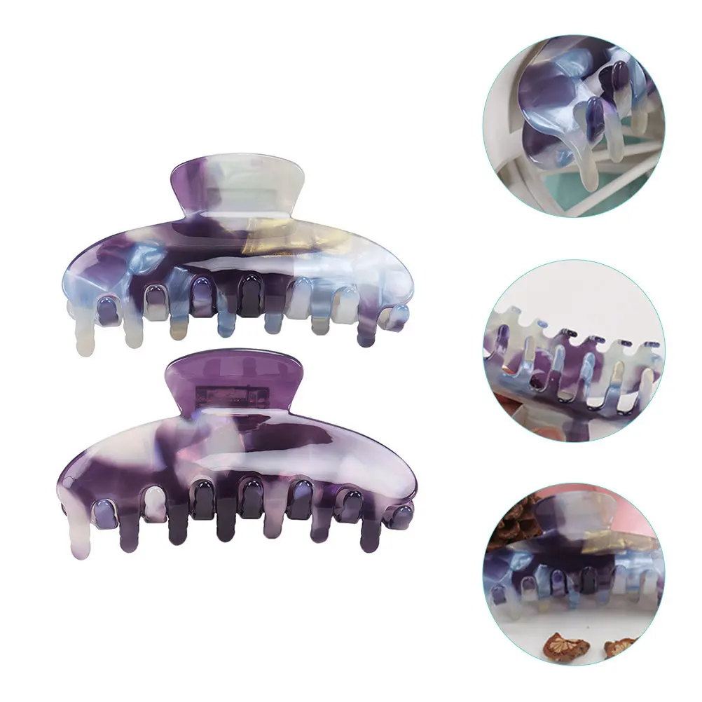 

2Pcs Purple Hair Claw Clips Women Fashion Hair Accessories Large Jaw Clip Stylish Daily Party Prom Dating Work Outfit Match