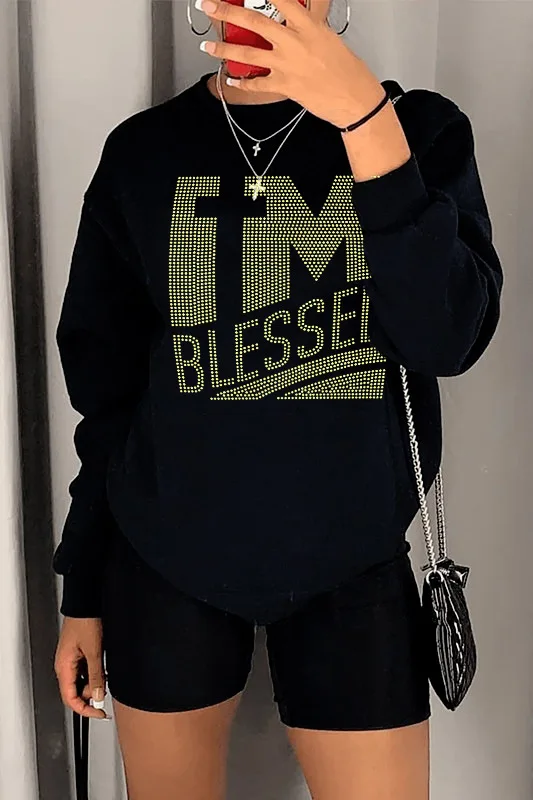 

Autumn and Winter New Women's Printed Long-sleeved Round Neck Casual Loose Sweater