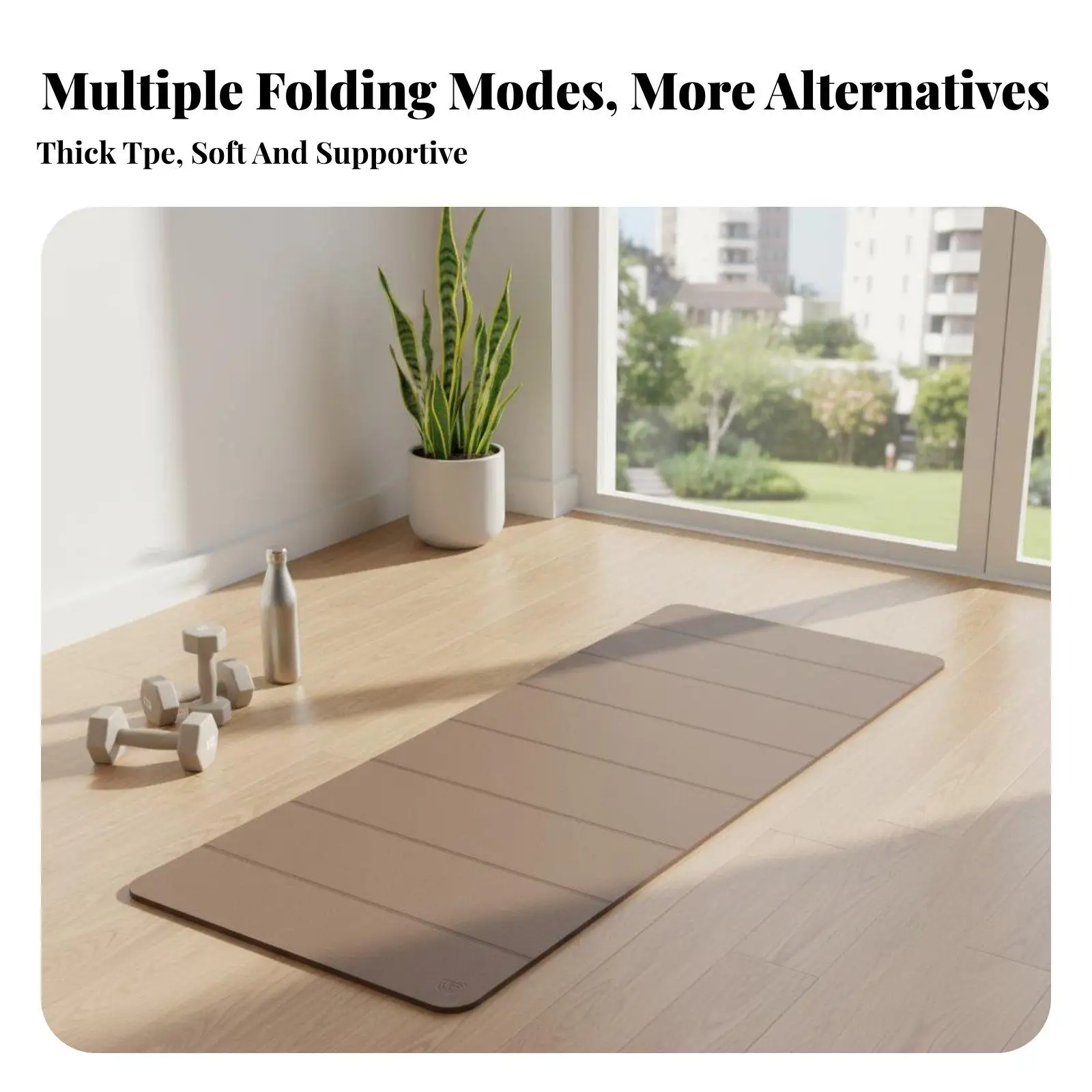 Foldable Exercise Mat Additional Thick Exercise Exercise Pad Sound-Insulating
