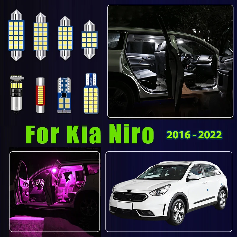 Für Kia Niro 2016 2017 2018 2019 2020 2021 2022 Niro EV Auto LED-Glühbirne Innenraum-Leselampe Schminkspiegel Kofferraumbeleuchtung Zubehör