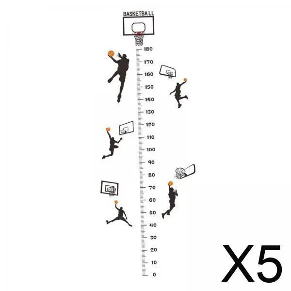 

5xНаклейка на стену с диаграммой роста, стикер на стену для игровой комнаты, дома, гостиной, стиль C