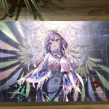 YuGiOh 전령의 점사 TCG CCG 트레이딩 카드 게임 매트, 테이블 플레이매트, 책상 게임 플레이 매트, 마우스 패드, 60x35cm, 무료 가방 