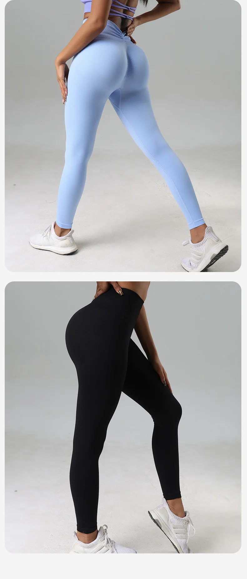 � ​ High-Waist Push-Up Yoga-Leggings, Workout-Leggings für Damen, Fahrrad-Yoga-Mode, Elastische V-Taille, Schlankmachende Sportbekleidung ​ ​ – Detail 12