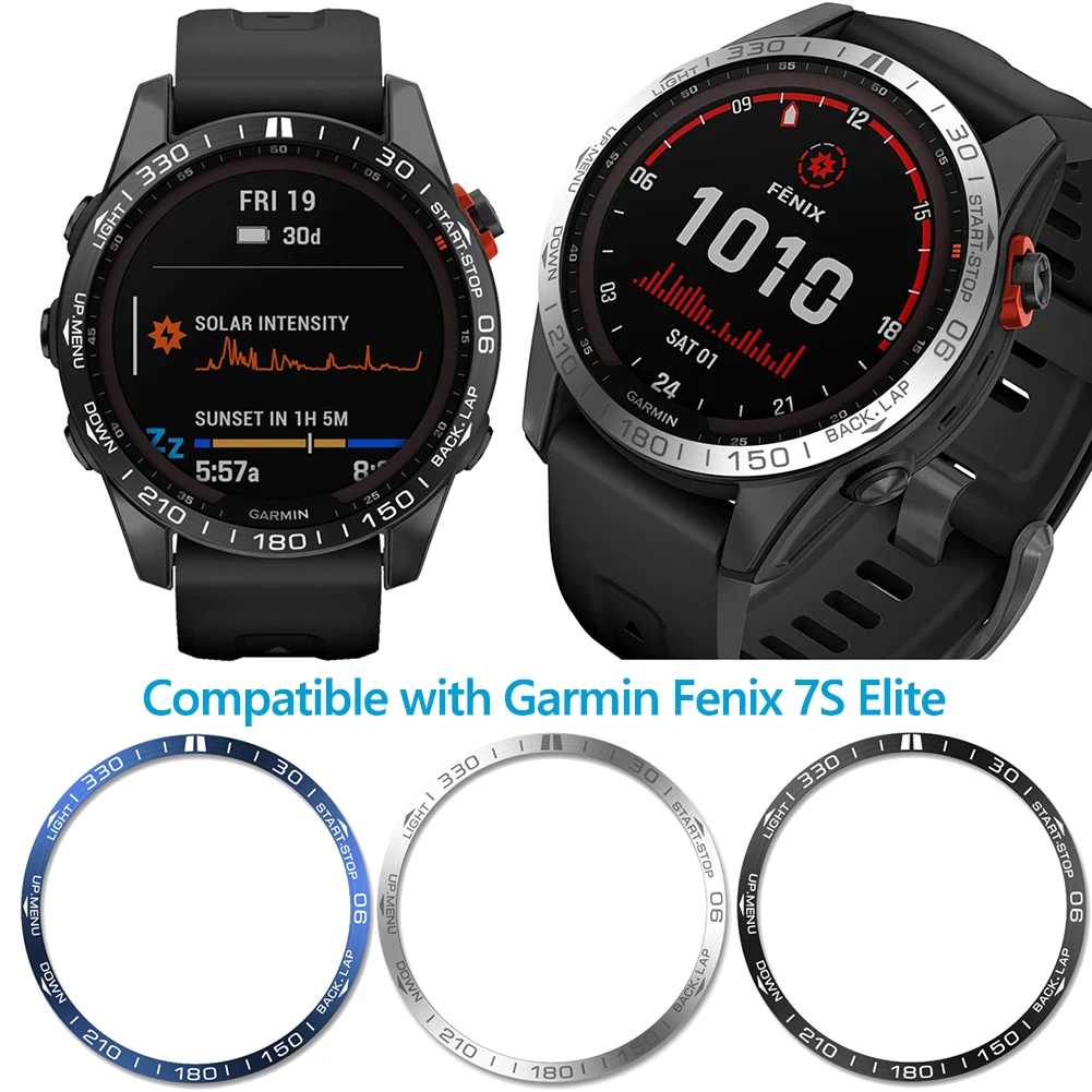 

Защитный металлический корпус из нержавеющей стали для смарт-часов Garmin Fenix 7/7S/7X, противоударный бампер-кольцо