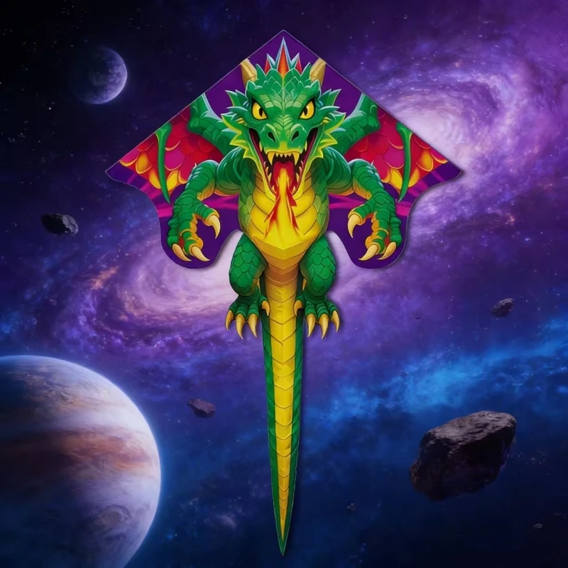 New Dragon Kites Flying Outdoor Play Toys Nylon Fabric Kite String Line Animal Kites for Adults Volantines Butterfly Kites Rope