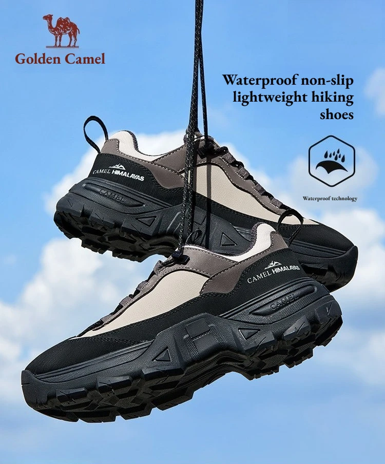 

Golden Camel Mens Non-slip Hiking Shoes 2026 Spring Outdoor Wear Resistant Waterproof Climbing Sneaker Low-top Leisure Work Shoe
