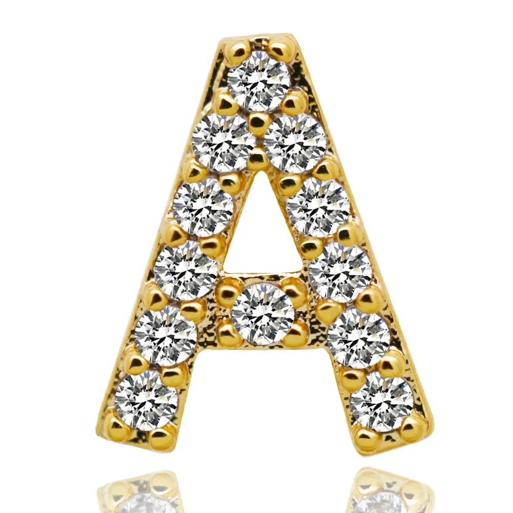 Hip Hop 26 letras oro plata dientes Grillz todo helado Micro Pave CZ parrillas con silicona para regalo de Navidad