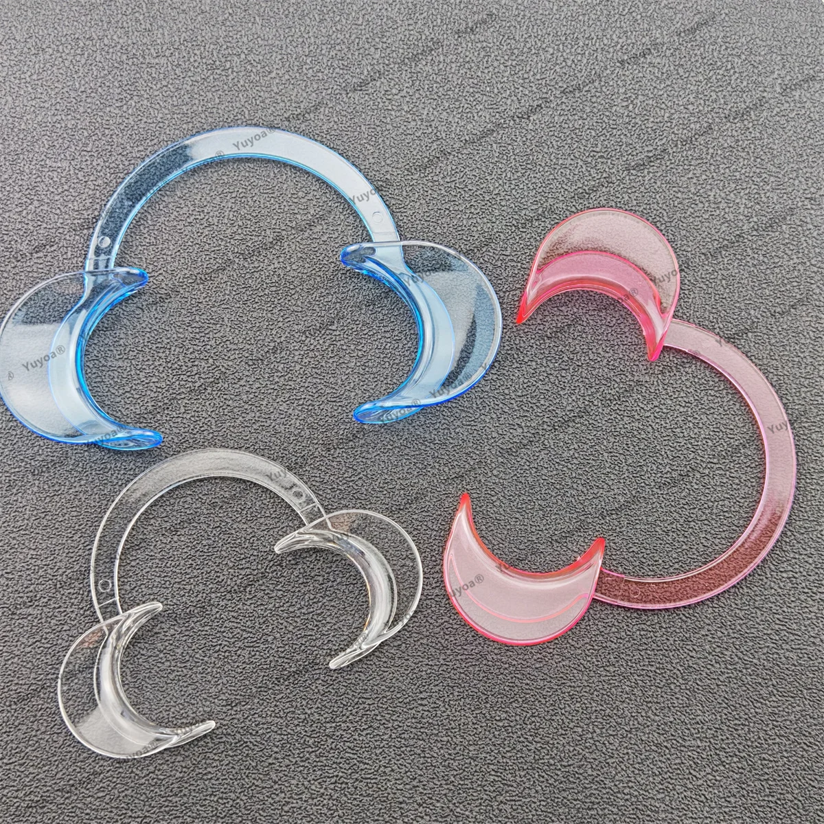 100Pcs Dental Mouth Opener C Shape Plastic Lip Cheek Retractors Intraoral Cheek Lip Opener Orthodontic Dentistry Tool