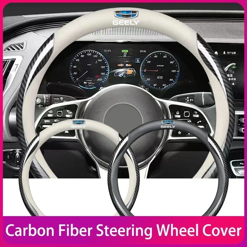 

Universal Car Steering Wheel Covers Anti-Slip Interior Accessories For Geely EMGRAND Atlas Coolray EC7 EC8 GS GC2 GC5 GC6 GC7