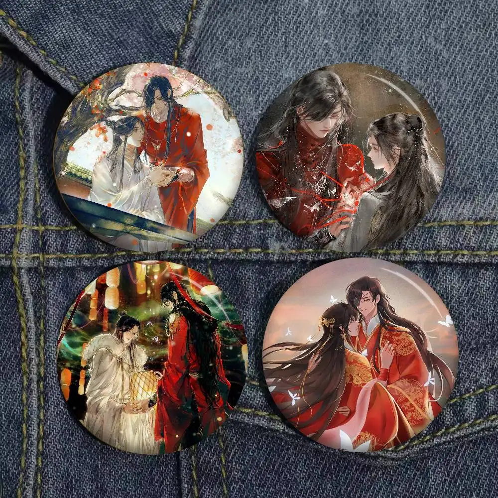 Anime Heaven Officials Blessing 32/44/58MM Customizable Button Pins Cute Funny Creative Badge Jewelry Decor Gifts for Friends