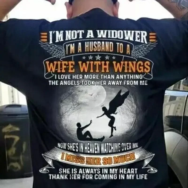 I'm Not A Widower I'm A Husband To A Wife With Wings T-Shirt