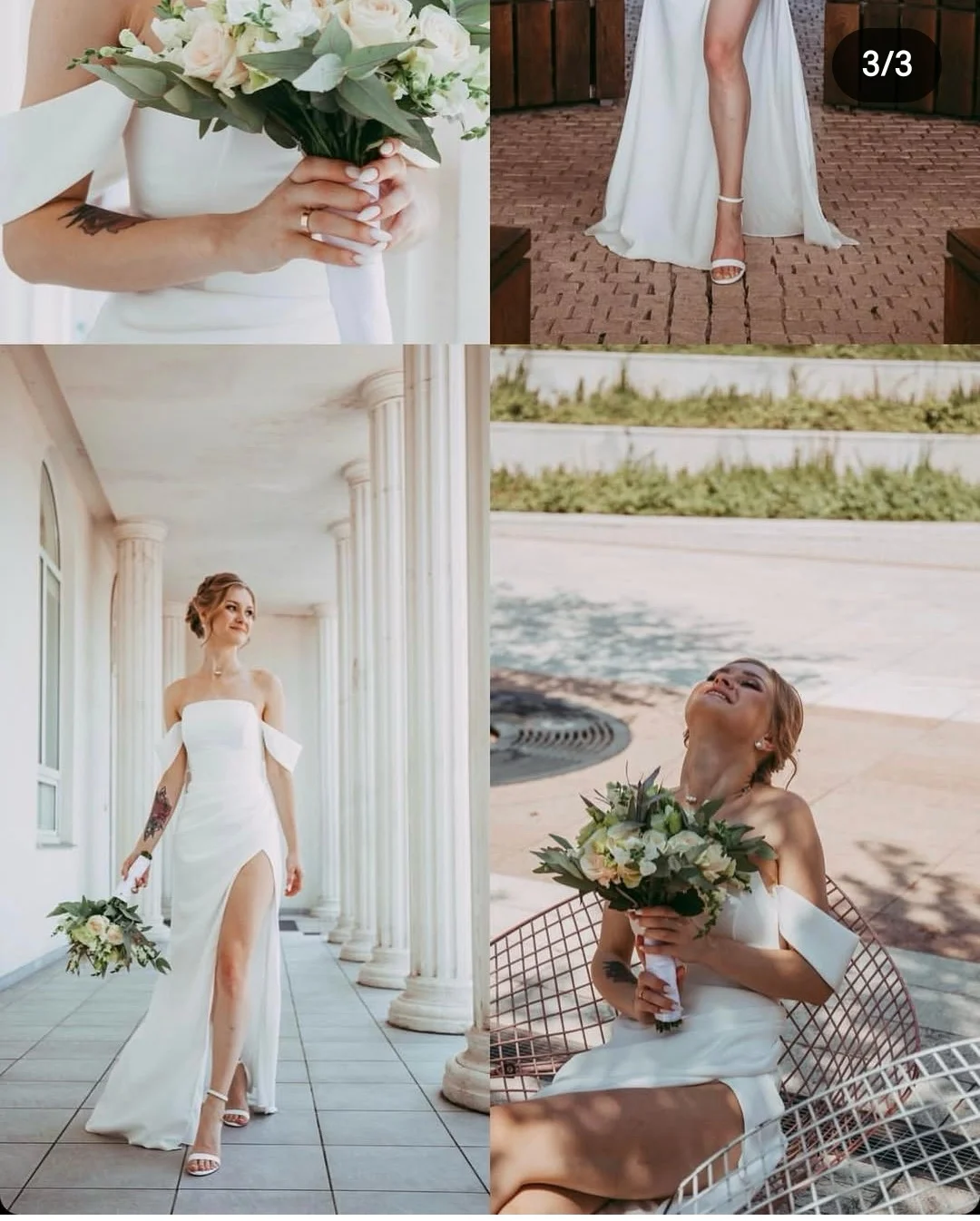 Robe De mariée moderne en Satin doux, fente latérale, longueur au sol, personnalisée aux mesures, fente latérale, manches courtes, fermeture éclair