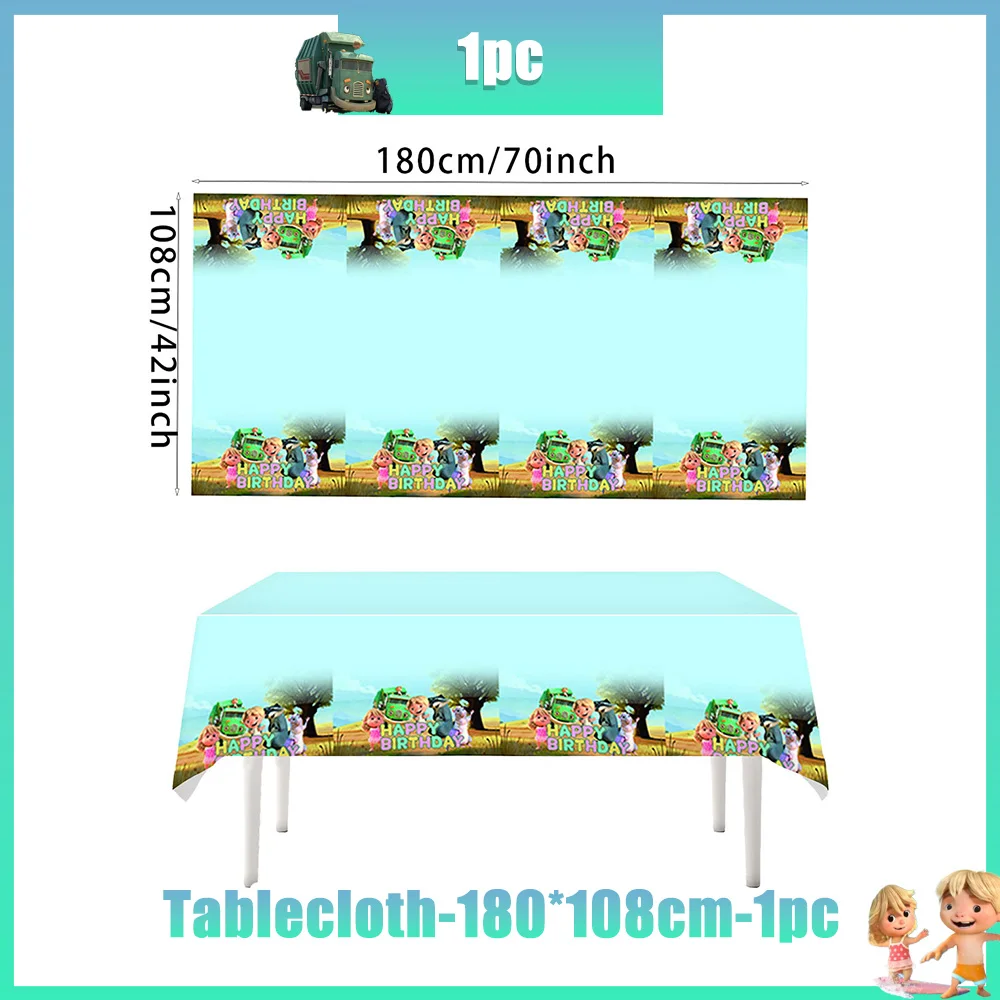 Cartoon Hankes&Trash Truck Theme Birthday Party Supplies Disposable Tableware Balloon Plates Cup Banner Napkin Backdrop Gifts