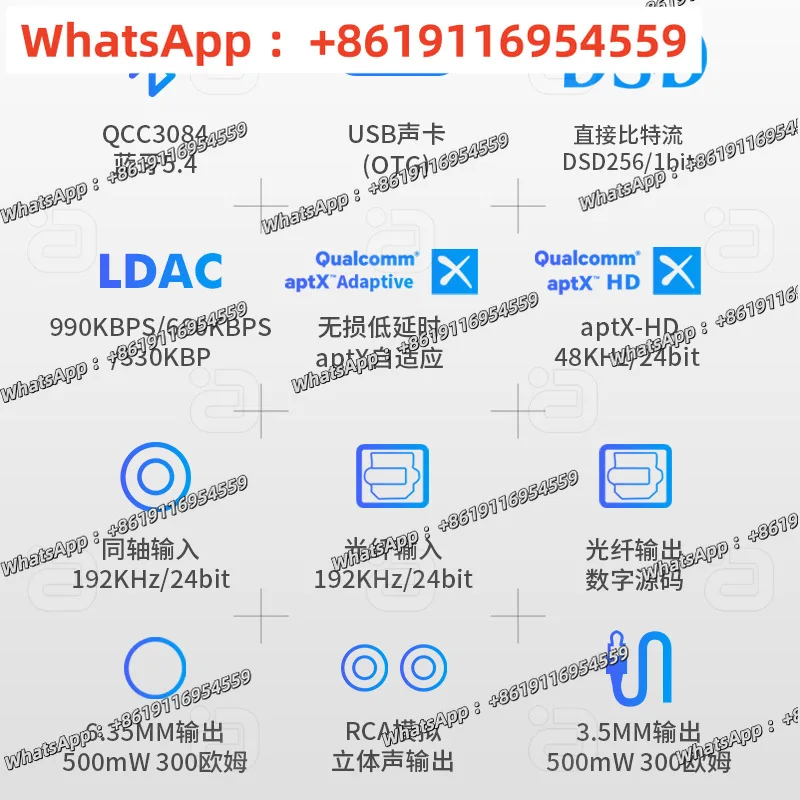 Audiophile Bluetooth 5.1 audio receiver DSD DC decoding playback ear amplifier mobile phone OTG sound card