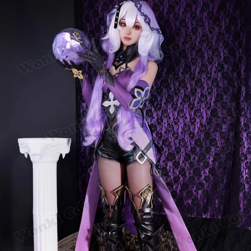 باروكة زي بجعة سوداء تأثيري للنساء ، بذلة مثيرة بسكة نجمة ، أحذية وأحذية طويلة ، أزياء حفلات #3