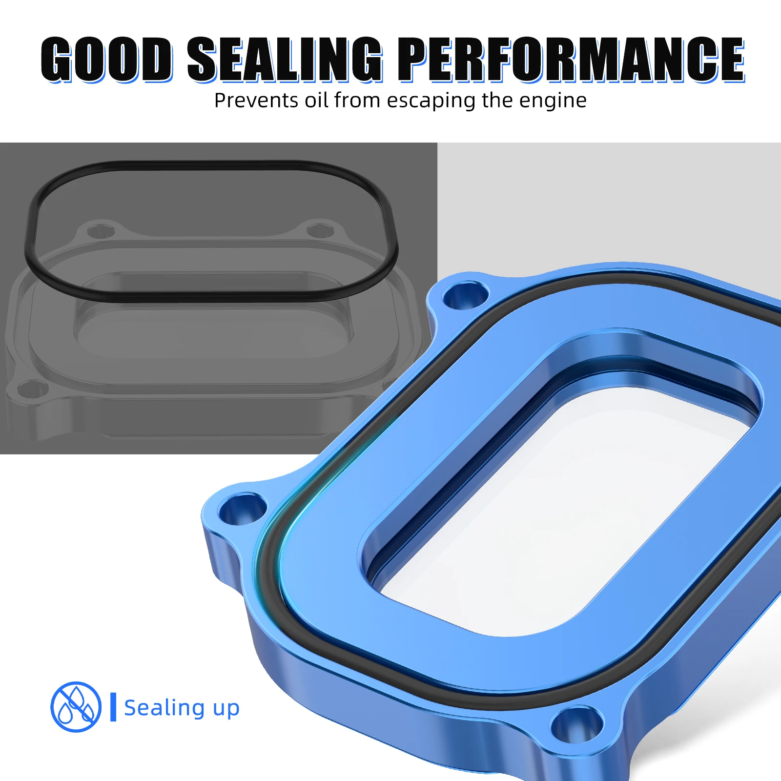 NICECNC Raptor 700 실린더 헤드 사이드 커버 Yamaha Raptor 700R Grizzly 700 550 Rhino700 Kodiak700 Kodiak700 ATV 엔진 커버