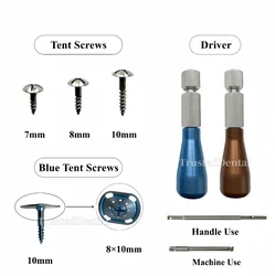 Dental GBR Half Threaded Tent Screws Kit Wide Head Support Space Big Tenting Screws Guide Regeneration Membrane Bone Grafting