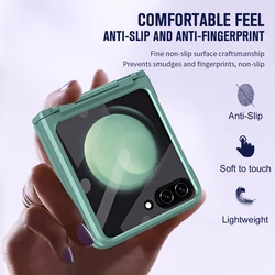 For Samsung Z Flip 5 Anti-Knock Full Protection Case for Samsung Galaxy Z Flip5 Flip 5 5G Zflip5 Glass Film Coque Funda