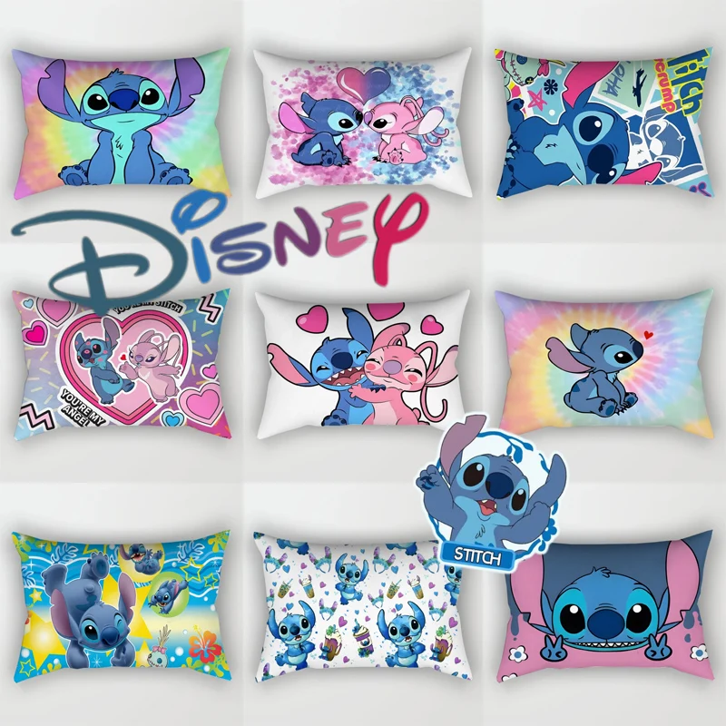 

30x50cm Disney Stitch Pillowcase Anime Cartoon Lilo & Stitch Printing Sofa Pillow Room Decoration Cute Pillowcases for Children