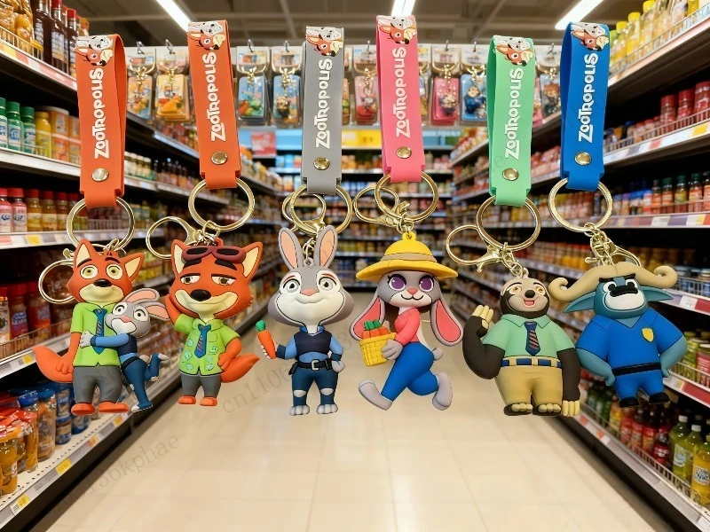 2025 ซูโทเปีย ‌   พวงกุญแจจูดี้ นิค พวงกุญแจอนิเมะ แกรี่ เดอ สเนค ‌   ตุ๊กตาช้าง พวงกุญแจ ของเล่น อุปกรณ์เสริม แฟนคลับ การ์ตูน ของขวัญน่ารัก