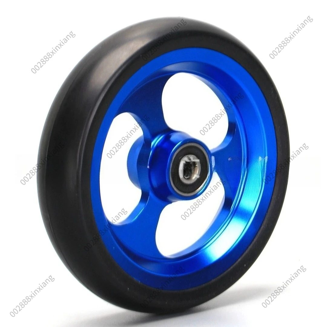 General Wheelchair Replacement Caster, 4/5 Inch PU Wear Resistant Tire, Aluminum Alloy Silent Front Wheel Accessories