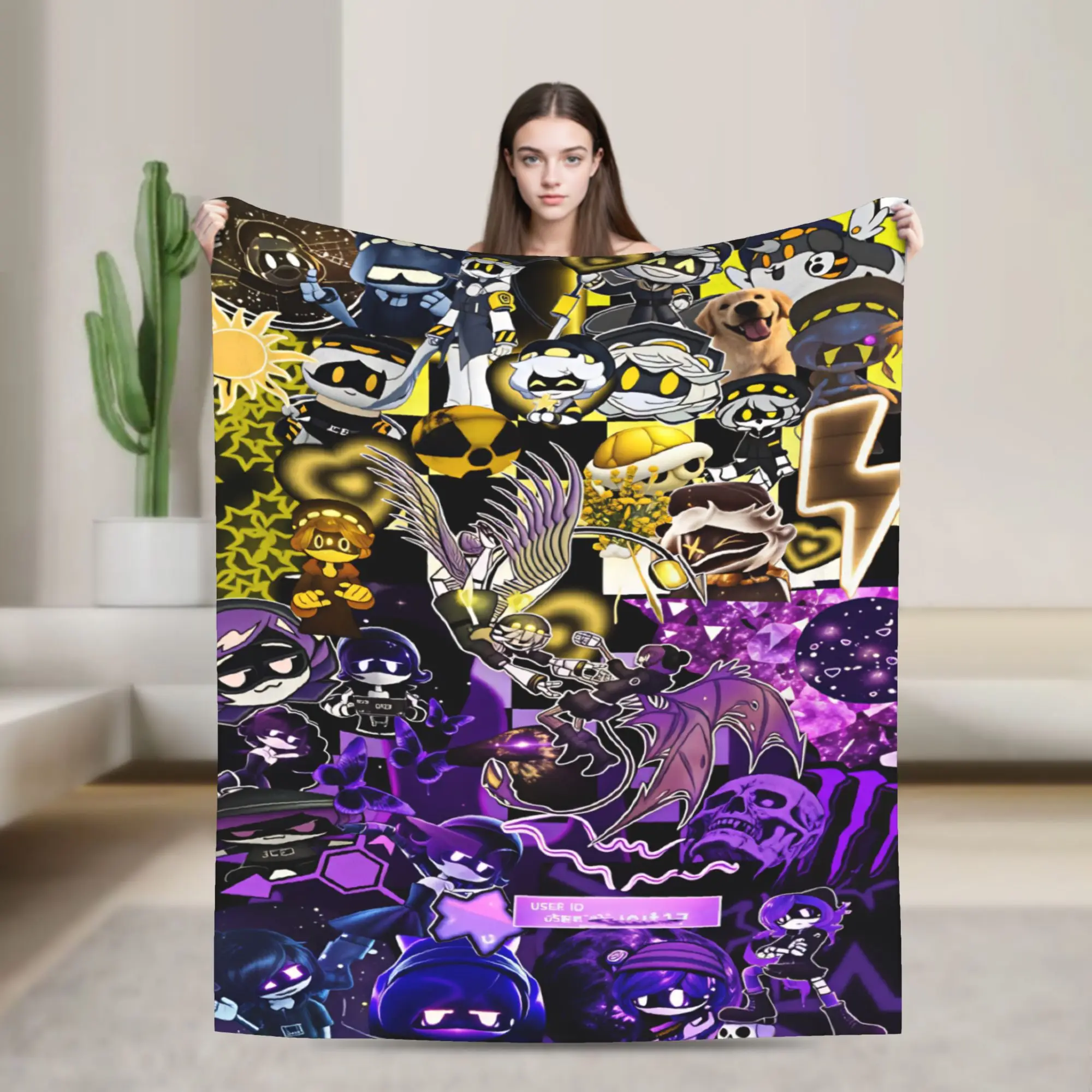3D Murder-Drones Uzi Cartoon Blanket Quality Soft  Throw Blanket Winter Kids Living Room Pattern Bedspread