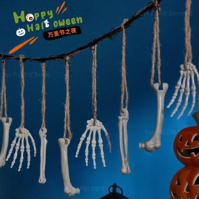 

Halloween hand bone skull pendant horror atmosphere bar party event decoration supplies layout props