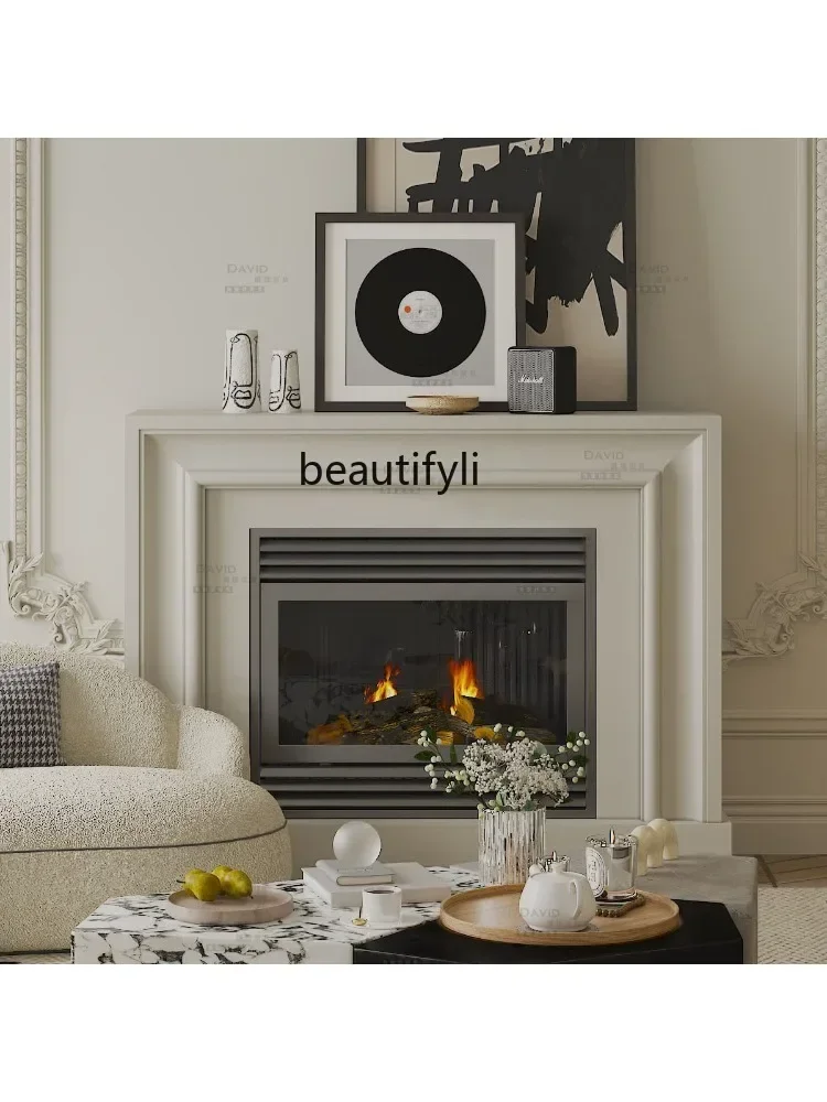 

SS03A H Fireplace dining room end view cabinet new American decorative cabinet floor wooden entrance living room storage customi