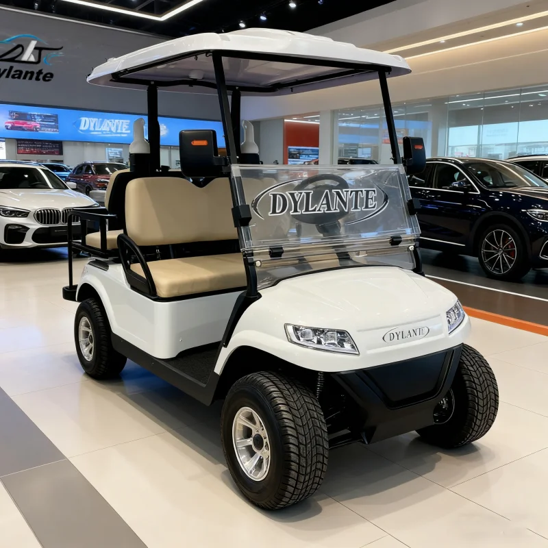 High Quality 2-Seater Electric Golf Cart 5000w Motor Off-Road Golf Cart With Caddy Behind 48V 72V Electric Golf Cart