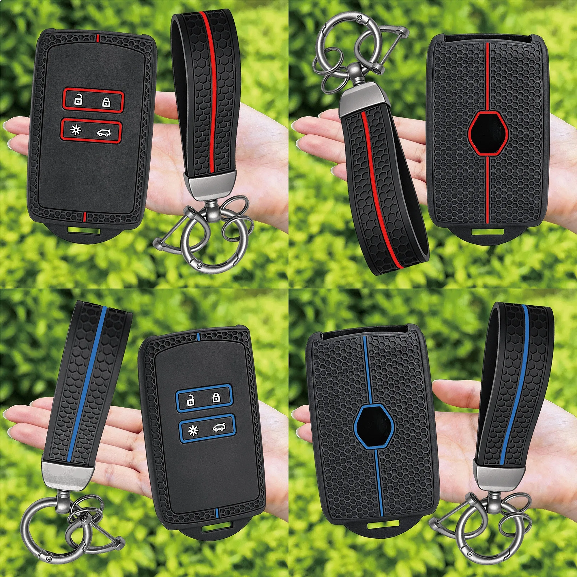2026 1pc New Silicone Key Case Cover For Renault Megane Austral Kadjar Clio Captur Arkana Koleos Zoe Scenic Dacia Sand