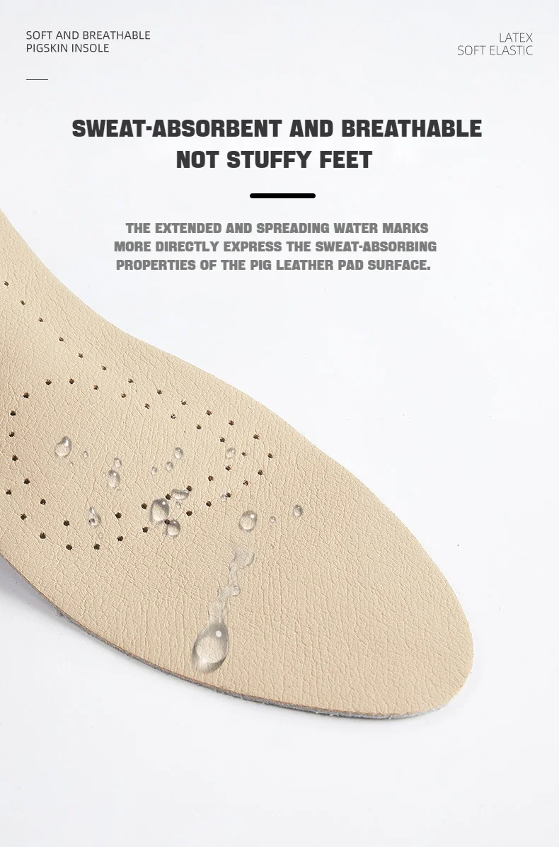 Leder-Einlegesohlen für Damen, weiche, rutschfeste Schuhpolster, bequeme Einlegesohle zur Fußgewölbeunterstützung für Füße, Plantarfasziitis, Linderung von Schuheinlagen – Detail 10