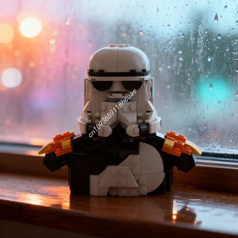 

383 детали MOC Оранжевый павлингер-бюст штурмовика Creator 3 в 1, конструктор, развивающая игрушка, рождественский подарок, обучающие кирпичики