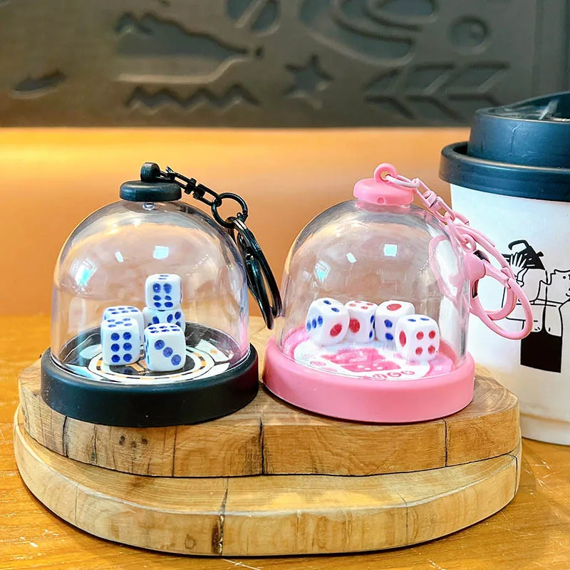 

Funny Stress Relief Dice Toy Keychain Pendant Adult Party Interactive Dice Prop Creative Backpack Hanging Gift