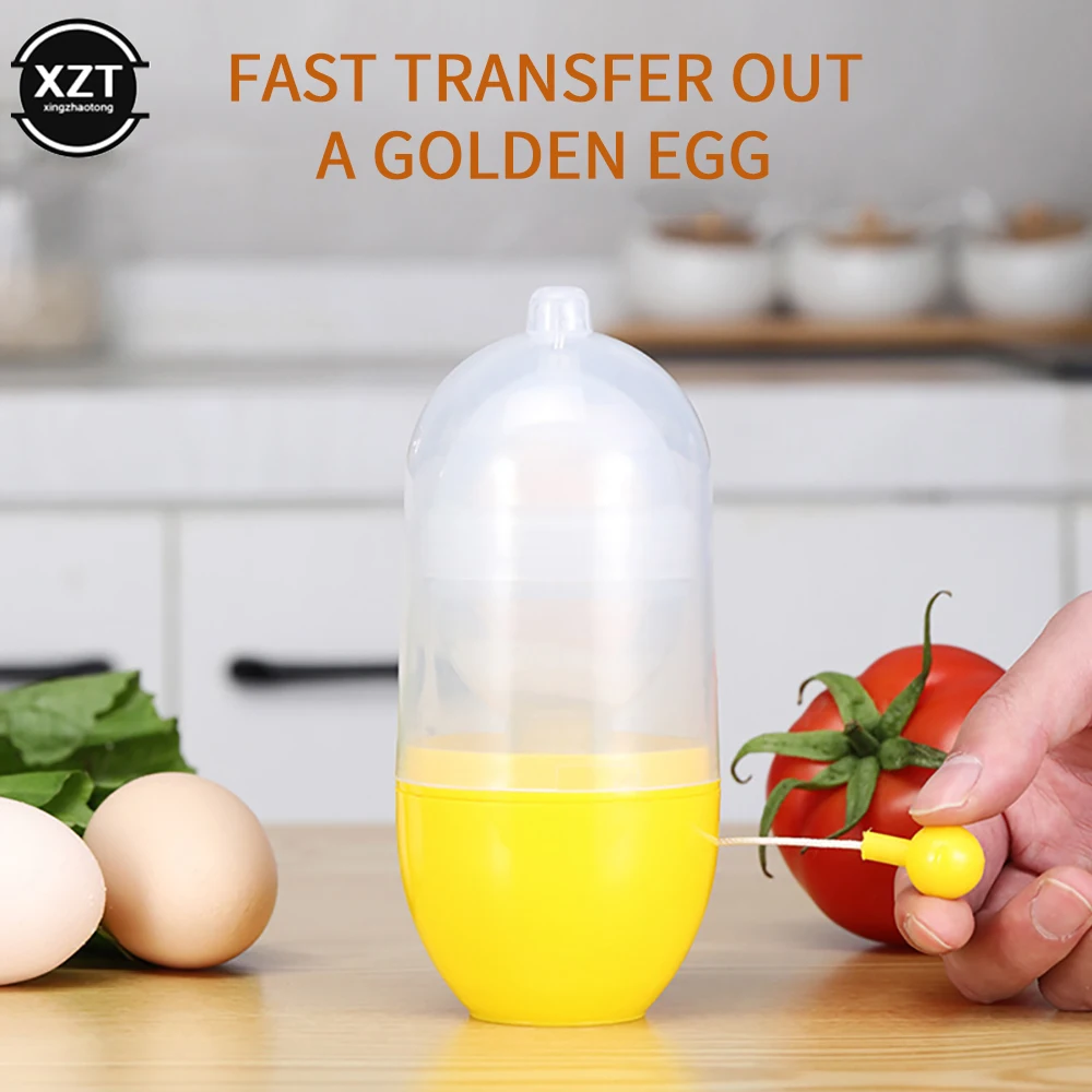 NEW Creative Hand Powered Golden Egg Maker Inside Mixer Kitchen Cooking Gadget Portable Egg Cooker Tool Egg Scrambler Shaker