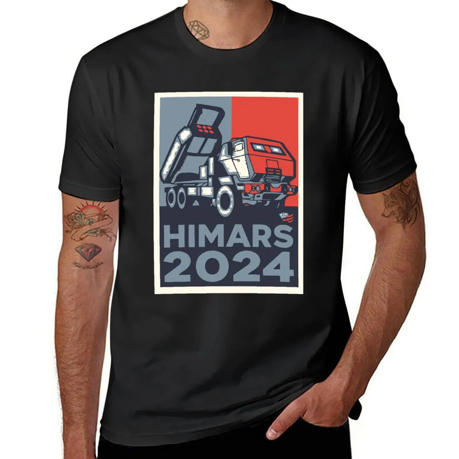 Himars 2024 T-Shirt plain boys whites korean fashion hippie clothes mens t shirt