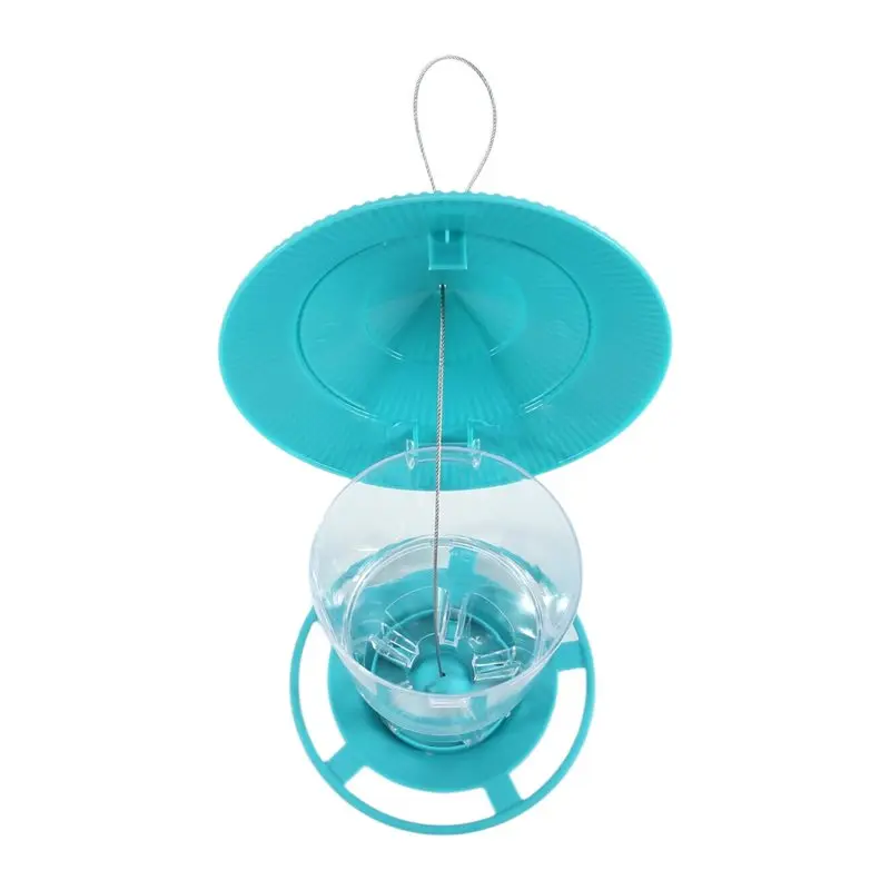 J1UL1N Wild Bird Feeder, Outside Squirrel Proof Bird Feeder, Hanging Wild Bird Feeder With Round Shaped Roof Green Easy Install