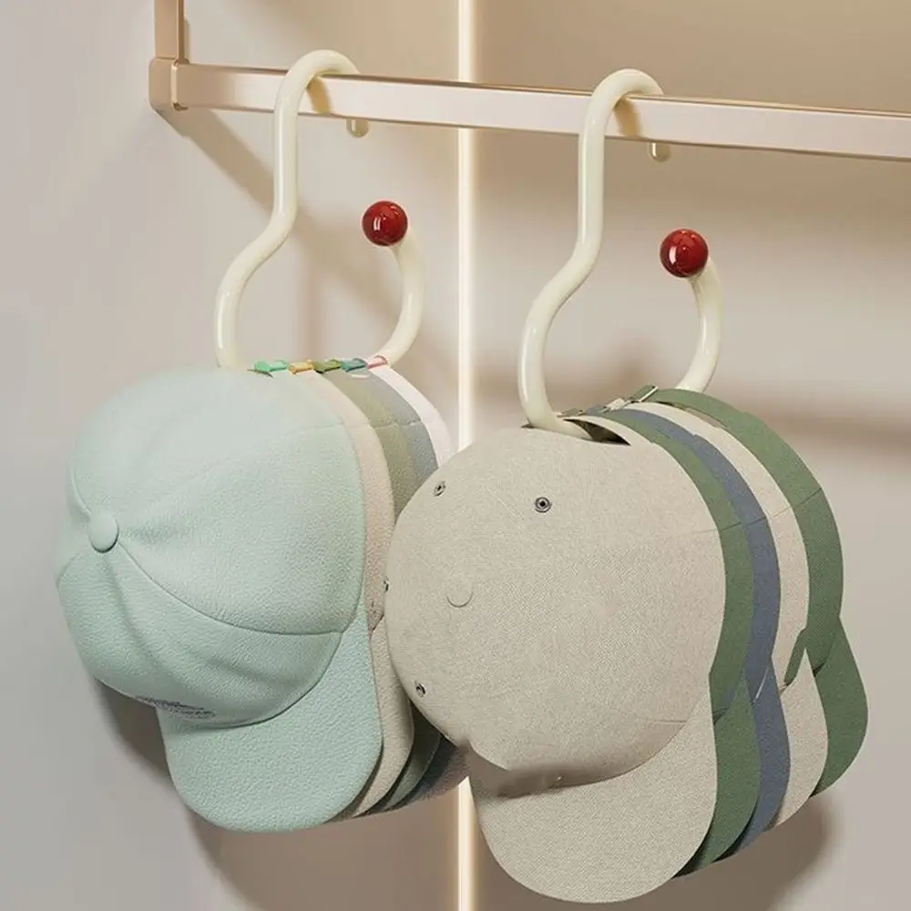 

6Pcs Plastic Round Scarf Tie Hanger Anti Slip Non-Marking Circle Ring Hat Hanger Dopamine Hanging Hat Storage Hook Wardrobe