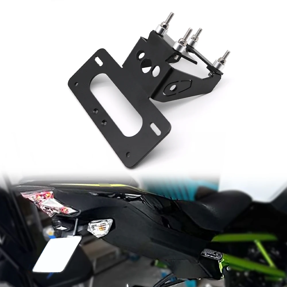 Soporte de placa de registro para motocicleta, kit eliminador de guardabarros, número de matrícula, compatible con Kawasaki Z900 2017-2024