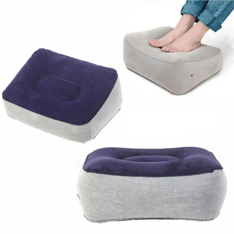 1-Piece Inflatable Footrest Pad for Home Travel And Work Portable Adjustable Backrest Foot Pillow