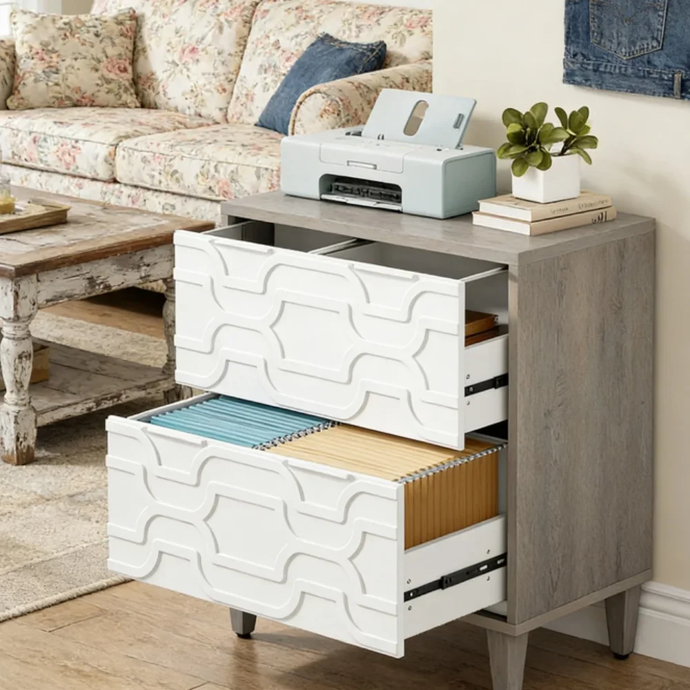 2-Drawer File Cabinet, Lateral Filing Cabinet for A4/Letter/Legal Size, Office Storage Cabinet,File Cabinet