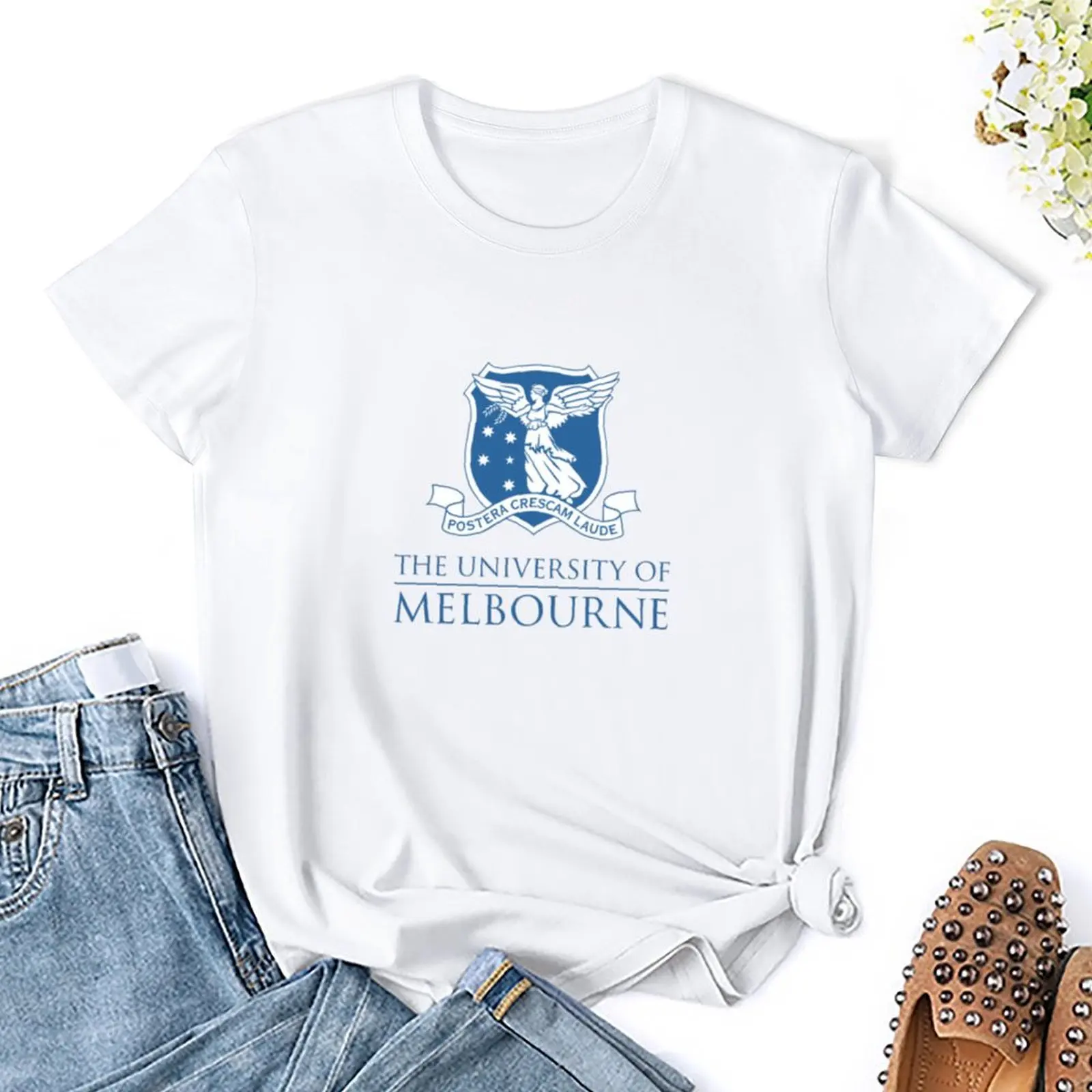 Mundnjengan die Universität von Melbourne Opobakal T-Shirt Sommerkleid ung ästhetische Kleidung kurz geschnittene T-Shirts für Frauen