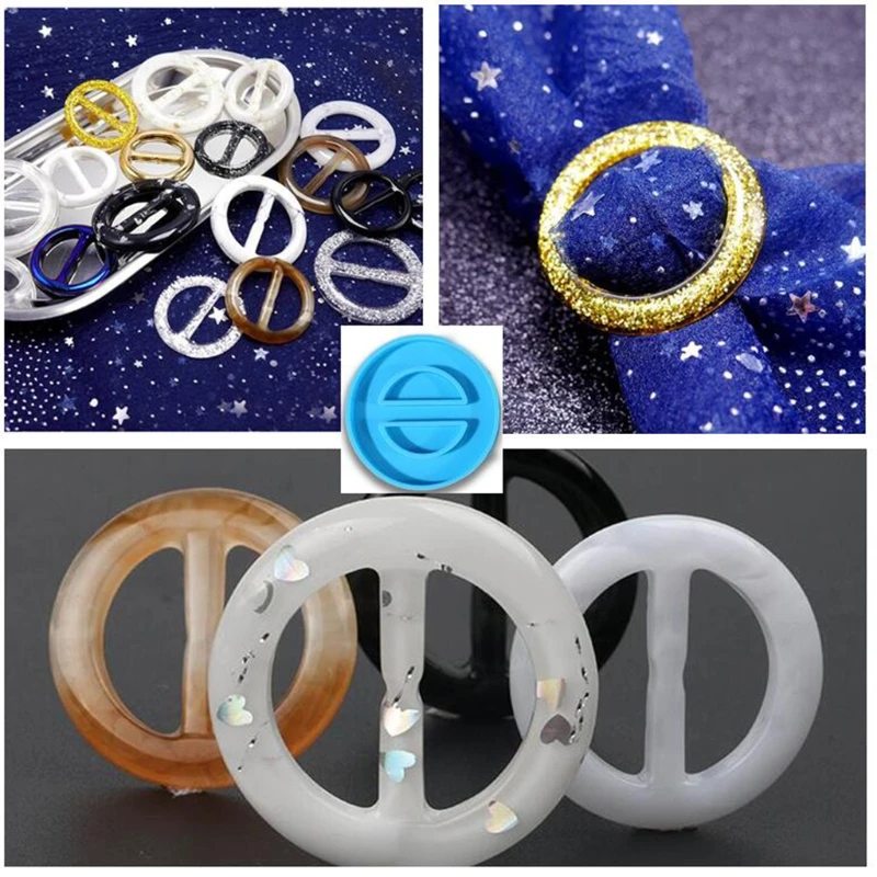DIY Craft Casting Tool Belt Button Epoxy Resin Mold Napkin Buckle Silicone Mould