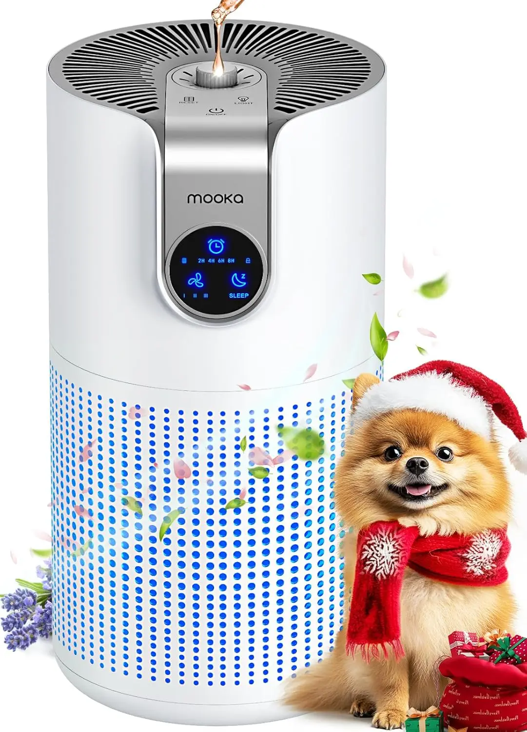 Air Purifiers for Home Large Room Up to 1500ft² with Aromatherapy, MOOKA HEPA Air Purifier for Bedroom Pets Kitchen