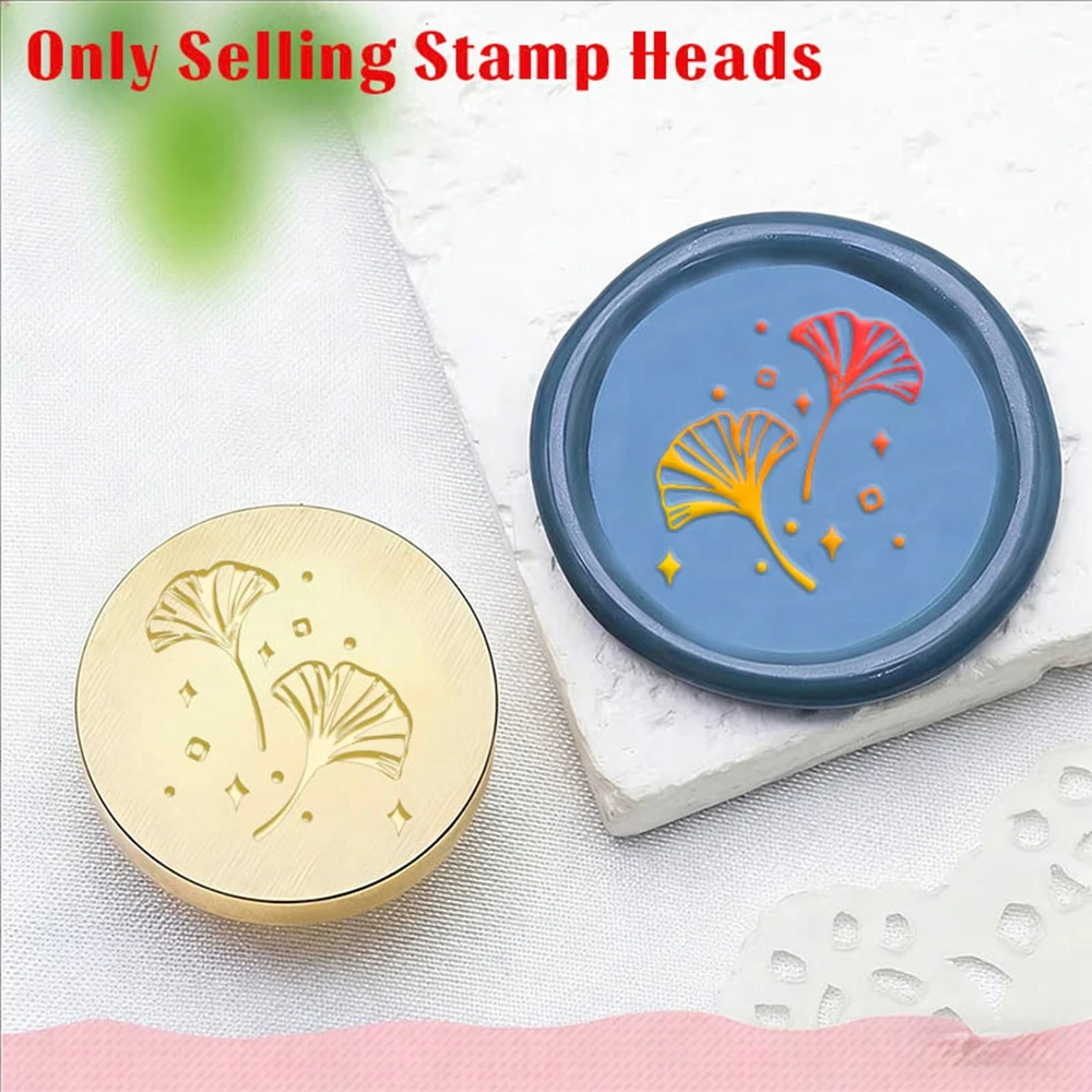 1PC New Ginkgo leaf pattern Brass Stamp For Crafts, Envelopes, Gifts, Holiday Cards & Wedding Invitations Decorative Stamp