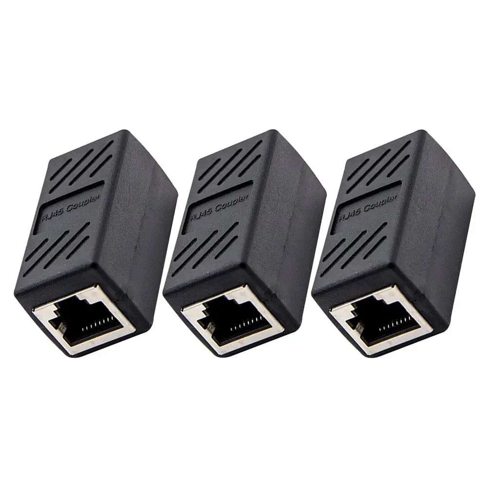 3Pcs Ethernet Coupler Female to Female Cat6 Connector Rj45 Adapter Ethernet Cable Extender Connector