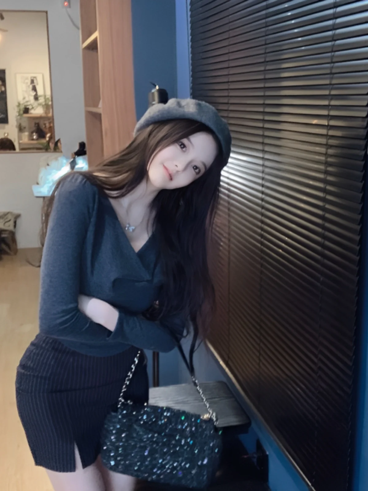 

Nane Long Sve One oulder Swing Ne T-irt Tea Series Faion Set with Slim f Skirt for Young Women 8-25 Years Old