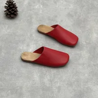 GKTINOO 2026 New Handmade Genuine Leather Women's Shoes Soft Soled Casual Round Toe Slip-on Flat Slippers - Image 3