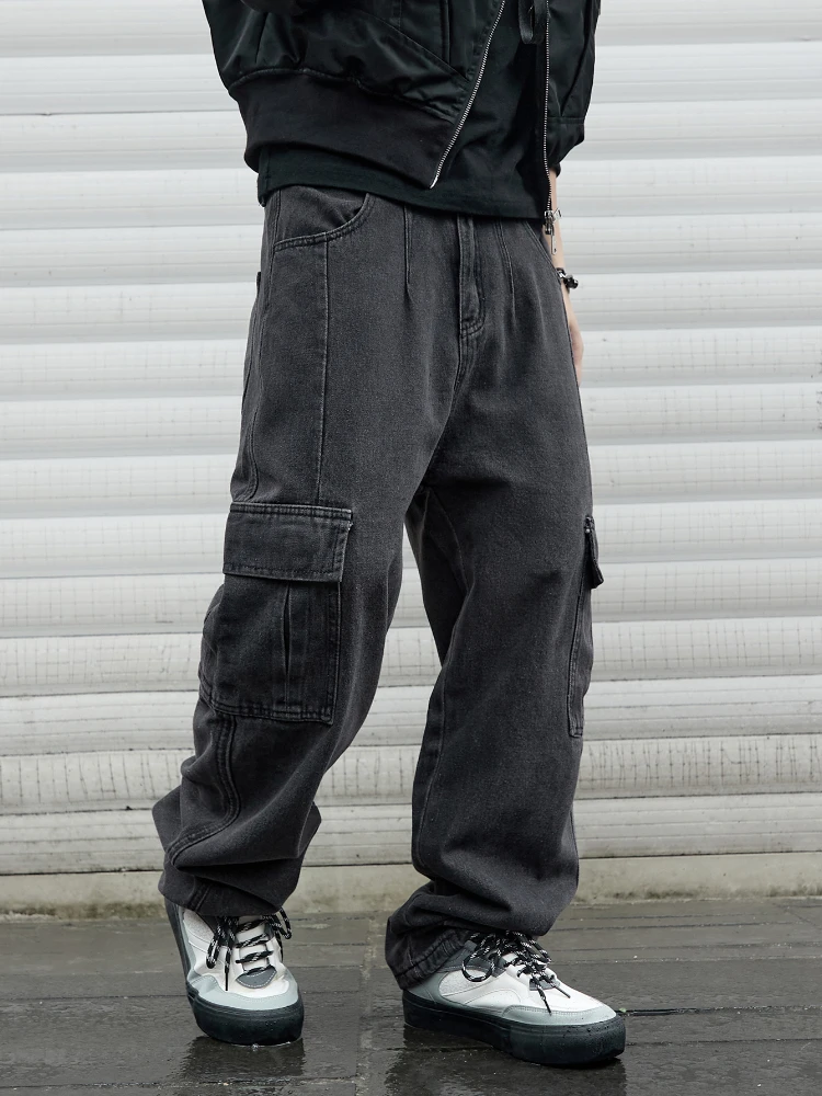 

Men Y2K Baggy Jeans Korean Style Oversize Loose Wide Leg Denim Pants Hip Hop Harajuku Streetwear Cargo Trousers All Season