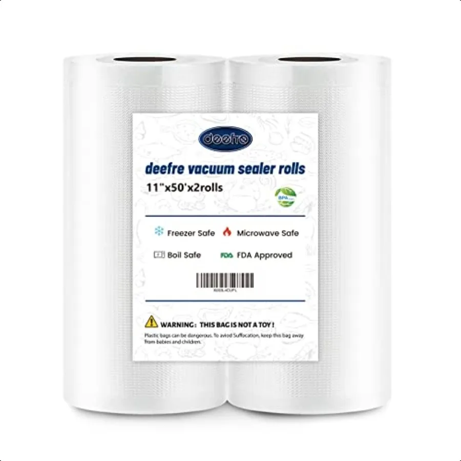 

Vacuum Sealer Bags 2 Rolls 11x50' Commercial Grade Food Saver Bags for Seal a Meal BPA Free Heavy Duty Great for vac Storage Me