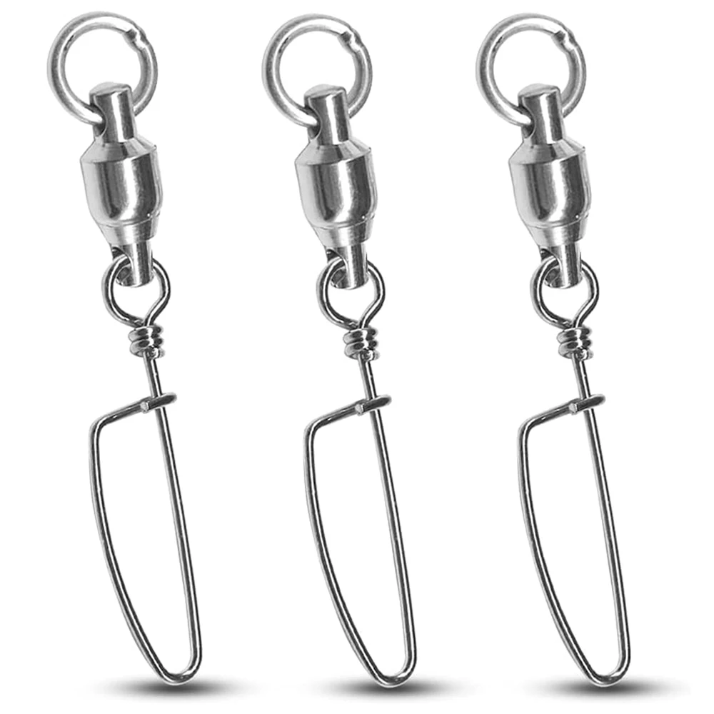 10Pcs Fishing Connector Bait Quick Snap Pin 0#-5# Sturdy Flexible Fishing Bearing Connection Ring Tool Fishing Gear Accessories
